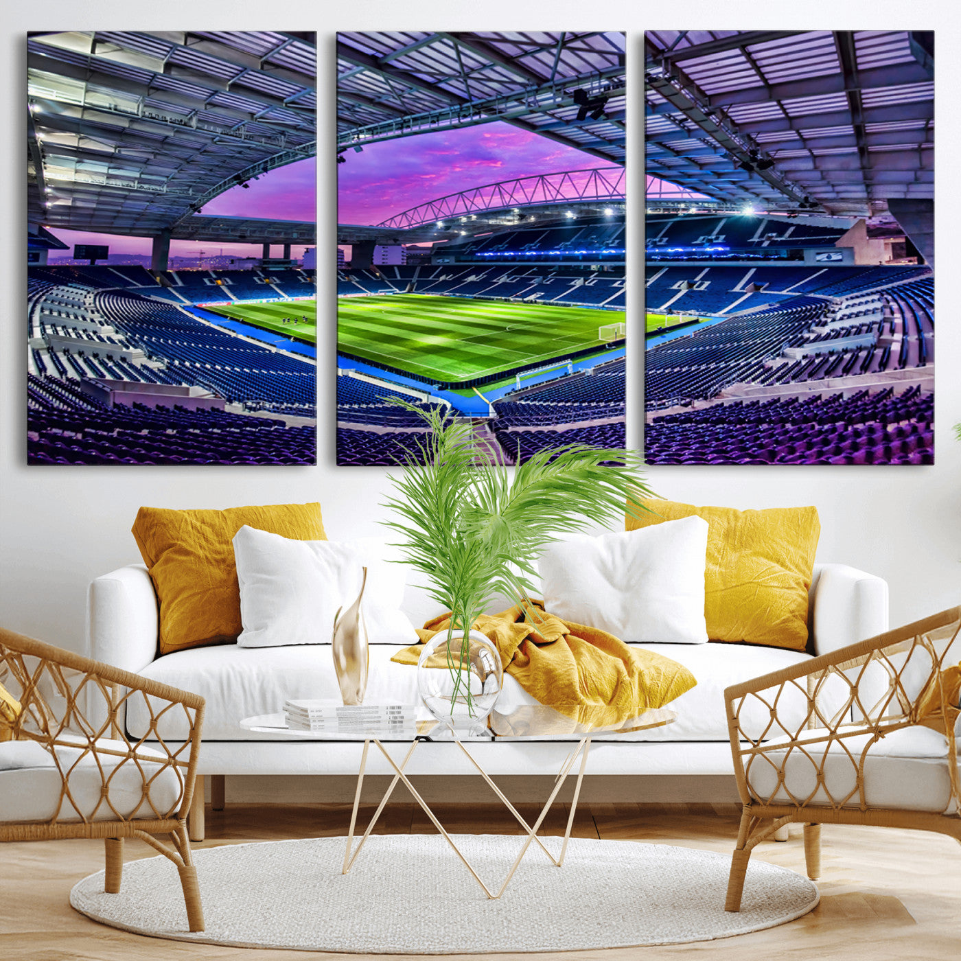 MGV-CV-60X30-3P - FC Porto Soccer Team Print Canvas- Dragon Stadium Wall Art Canvas Print