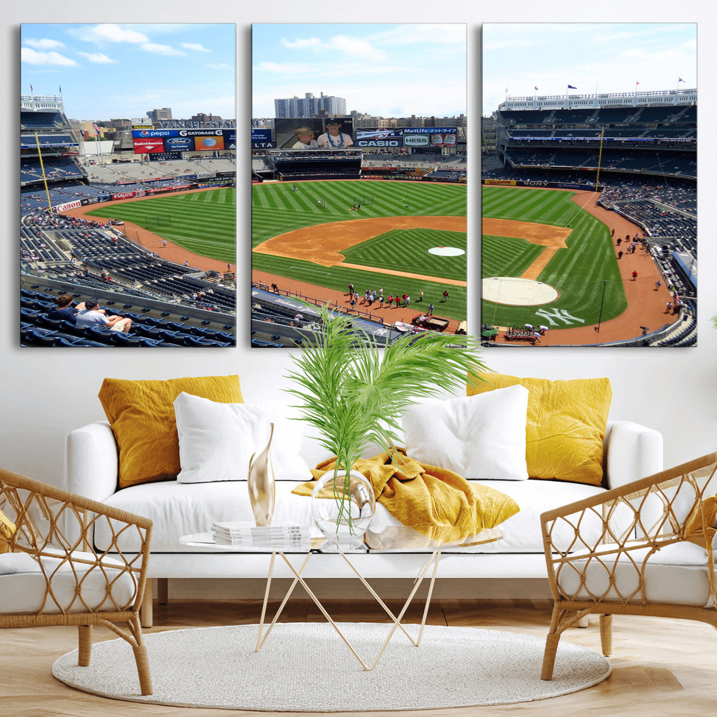 MGV-CV-60X30-3P - Buffalo Bills Stadium Wall Art - Buffalo Bills Decor- NFL Fans Gift, Perfect Sports Decor for Living