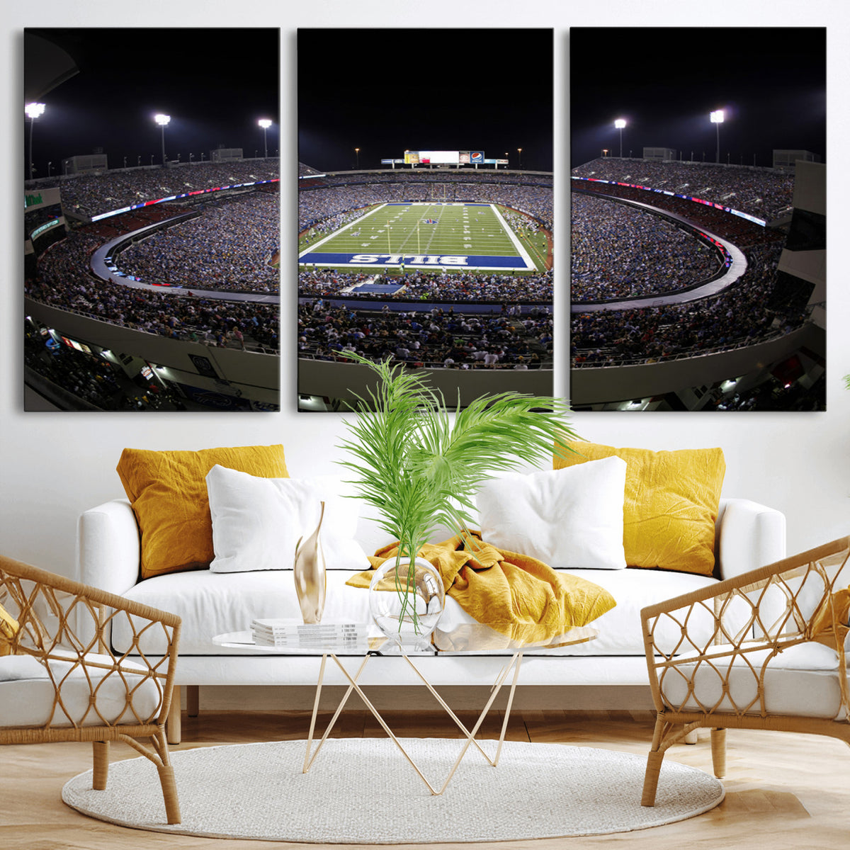 98546-MGV-CV-36X24 - Buffalo Bills NFL Football Team Print, Buffalo Highmark Stadium Wall Art