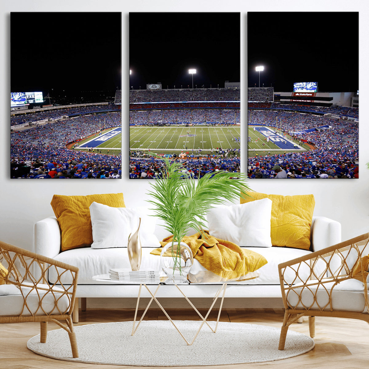 59036-MGV-CV-36X24 - Buffalo Bills Wall Art, Buffalo Bills Stadium Canvas Print for Sports Decor