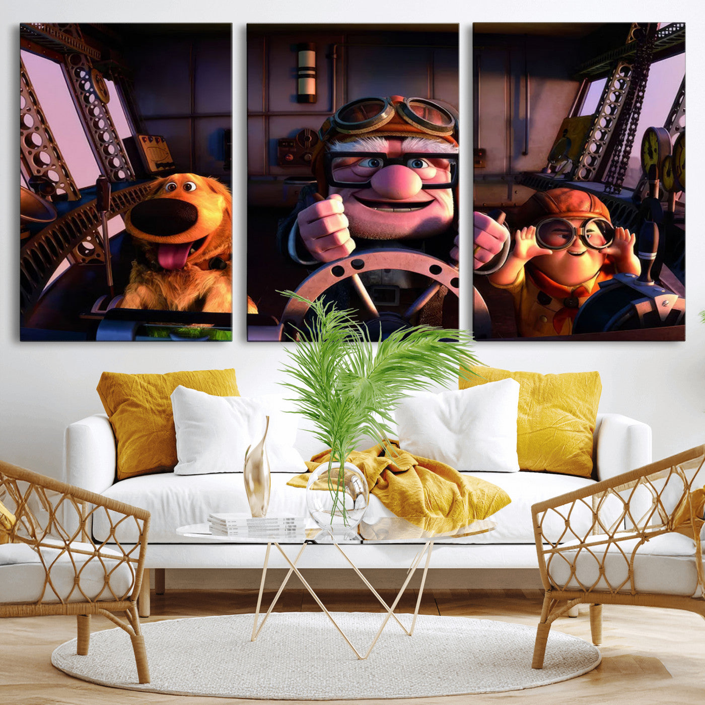 MGV-CV-60X30-3P - Carl Russel And Dog, Movie Up Poster, Movie Up Wall Art, Movie Up Poster Print, Carl