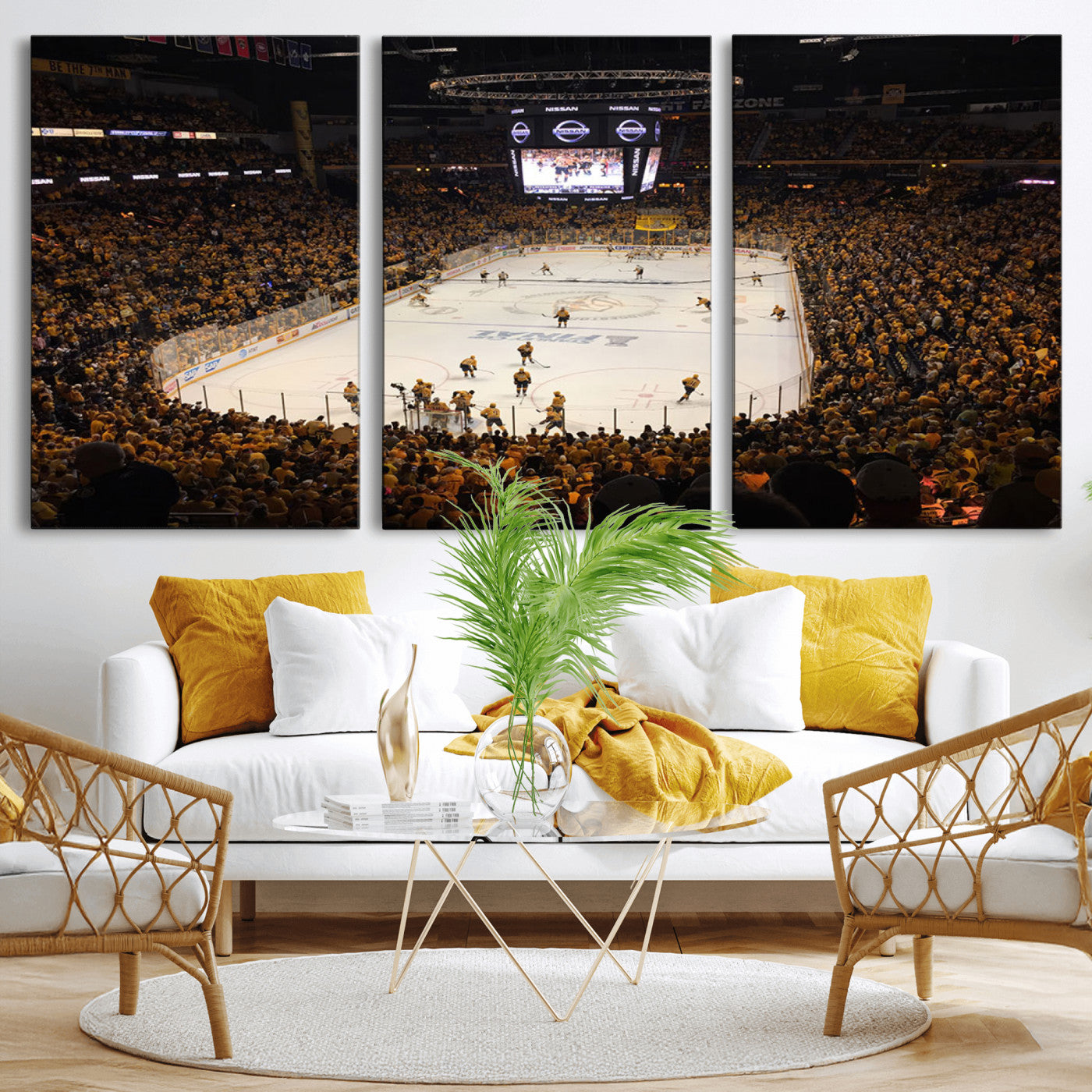 MGV-CV-60X30-3P - Bridgestone Arena - Nashville Predators Hockey Team Print - Nashville Wall Art Canvas Print