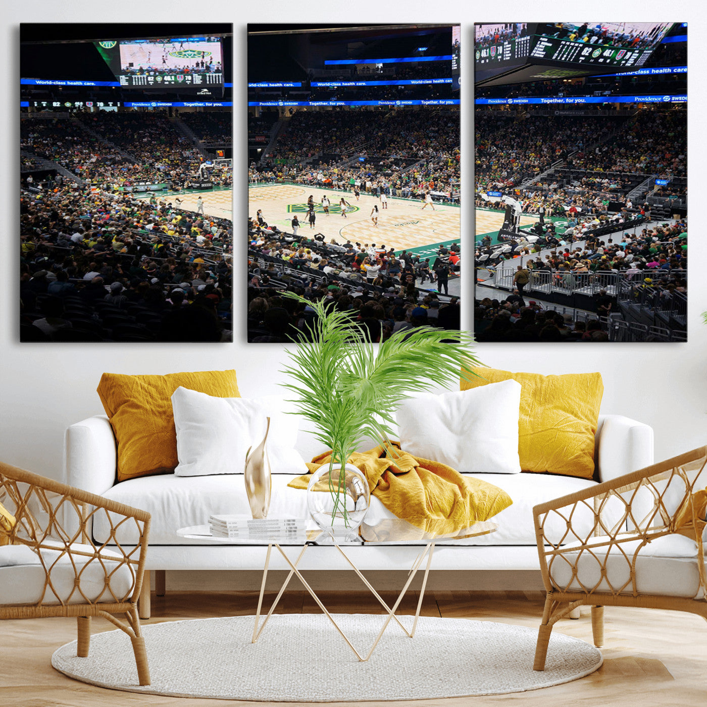 MGV-CV-60X30-3P - Climate Pledge Arena | Washington Seattle Kraken Hockey Stadium Wall Art | Canvas Print | Ready to