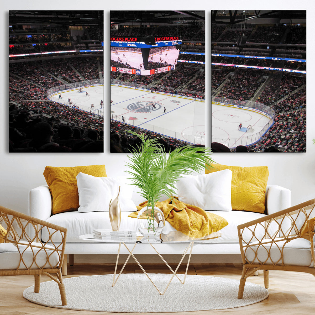 71180-MGV-CV-36X24 - Rogers Place Edmonton Oilers Ice Hockey Stadium Wall Art