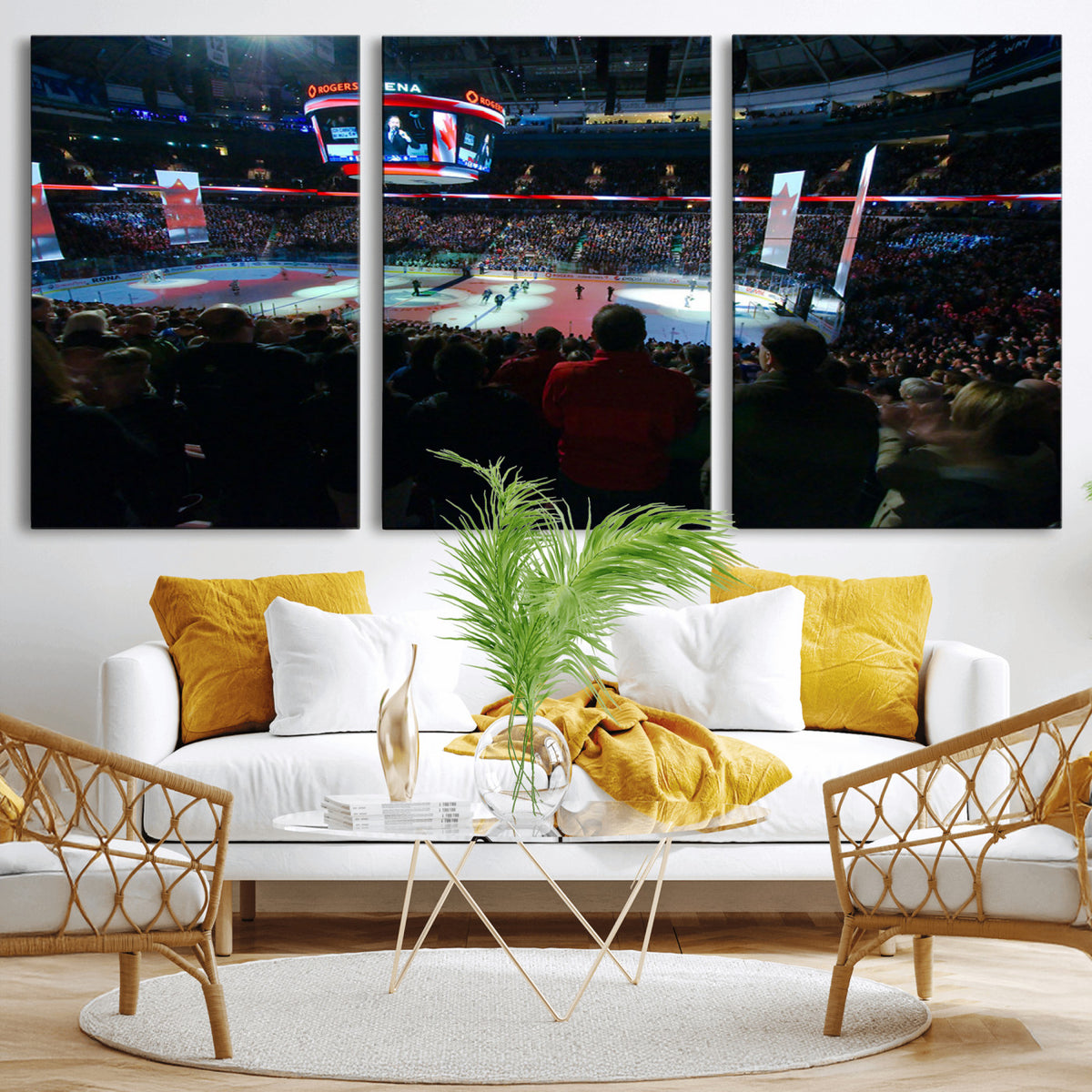 84945-MGV-CV-36X24 - Rogers Arena Vancouver Canucks Ice Hockey Stadium Wall Art