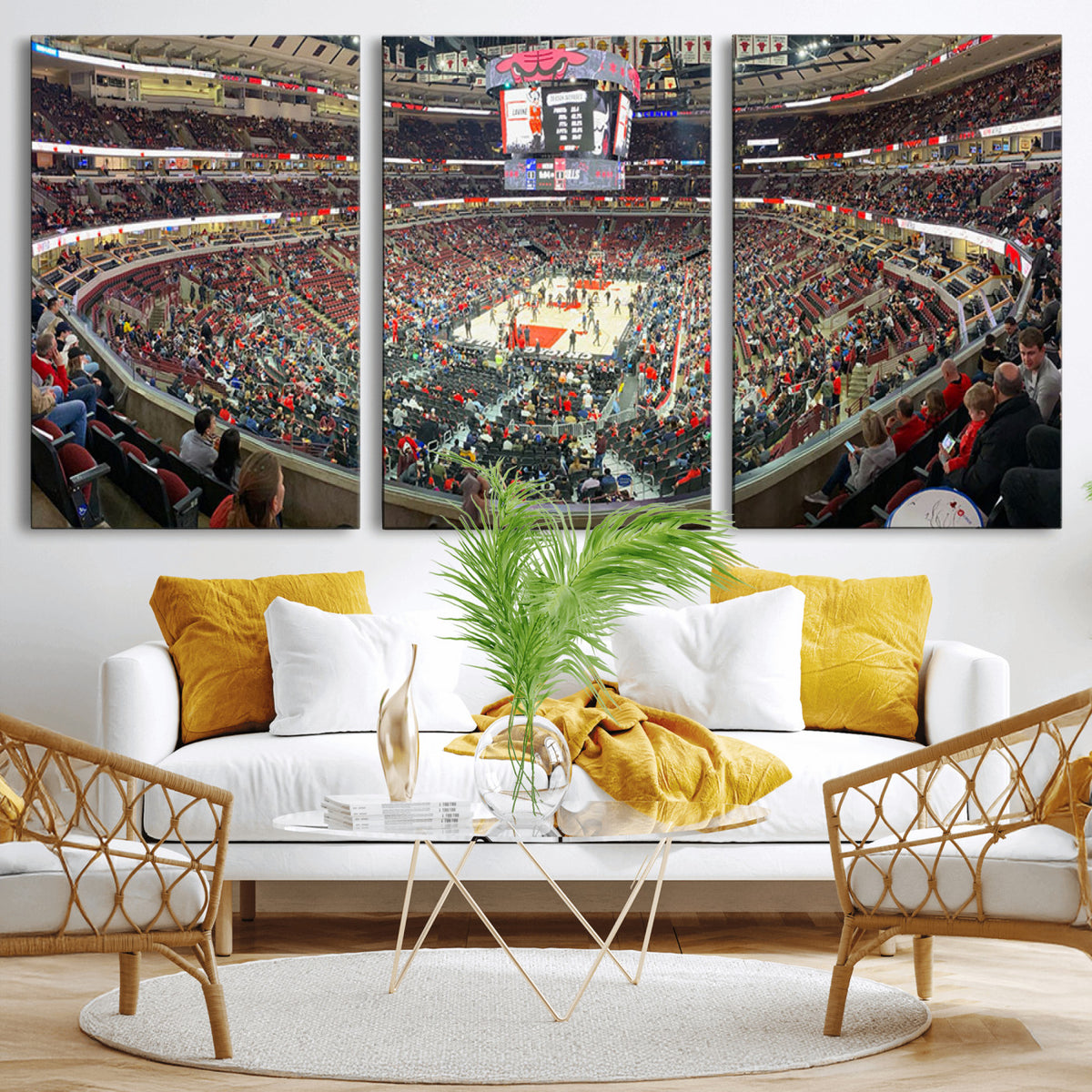 43481-MGV-CV-36X24 - United Center Chicago Bulls Stadium Wall Art Canvas Print