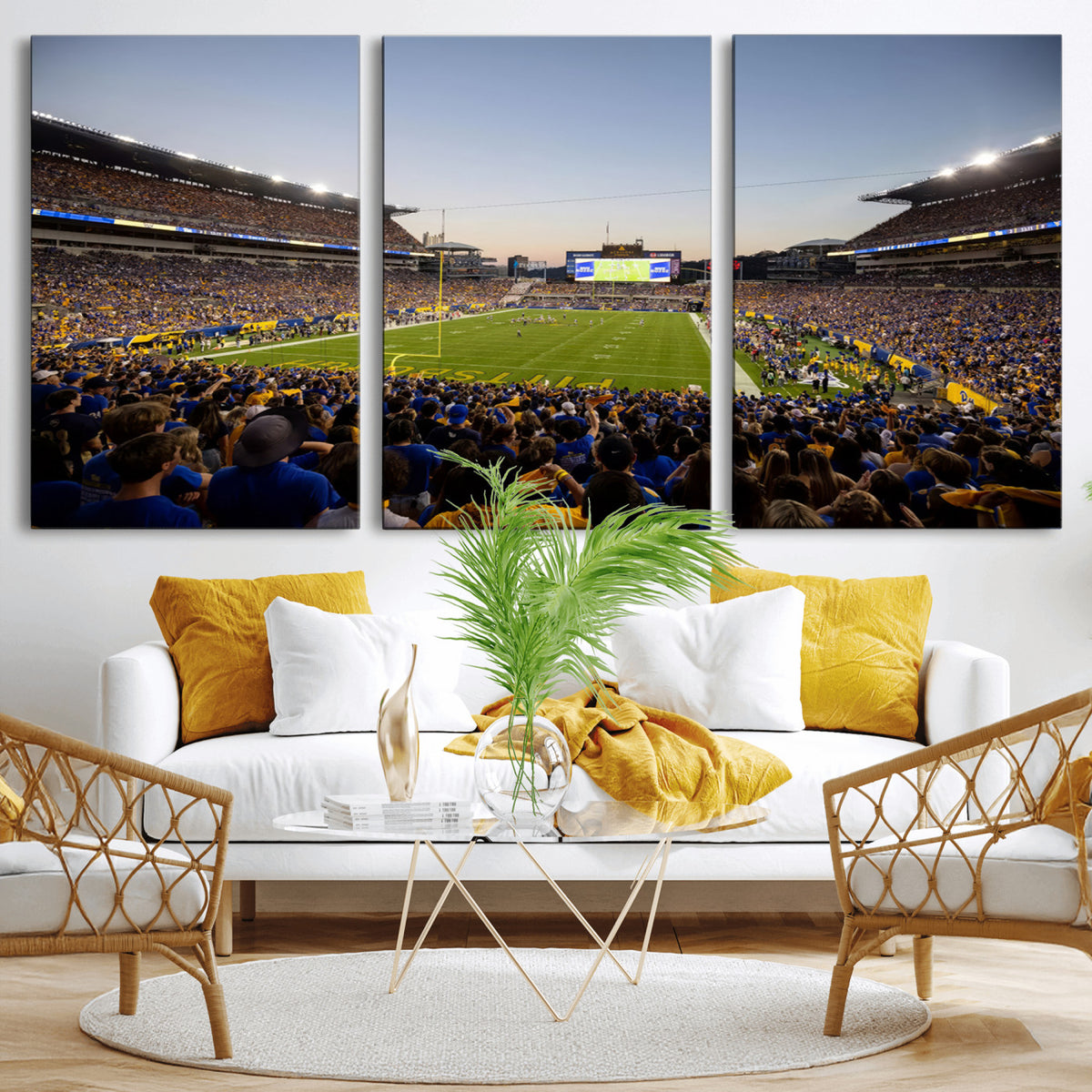 41853-MGV-CV-36X24 - Pittsburgh Panthers Football Team Print - Pittsburgh Acrisure Stadium Wall Art Canvas Print