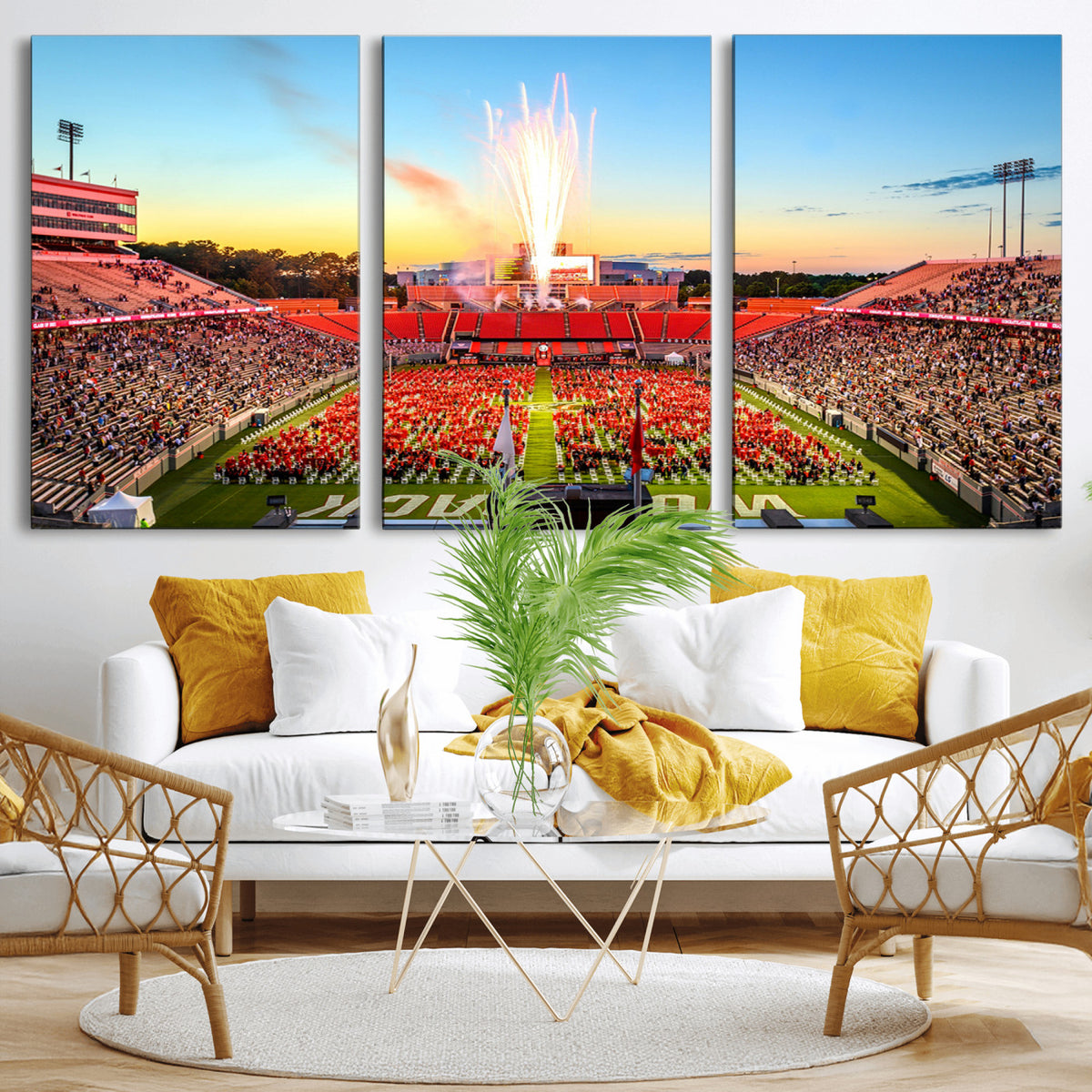 18017-MGV-CV-36X24 - North Carolina State University Canvas Print, Wolfpack Football Team Print