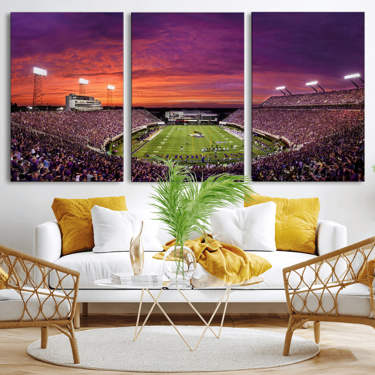88575-MGV-CV-36X24 - East Carolina University Pirates Football Print Canvas- Greenville Dowdy-Ficklen Stadium Wall Art