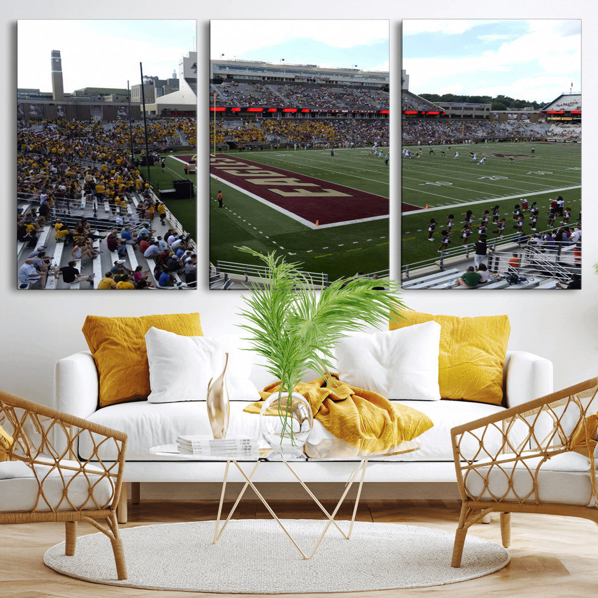 61503-MGV-CV-36X24 - Boston College Eagles Football Team Print - Boston Alumni Stadium Wall Art Canvas Print