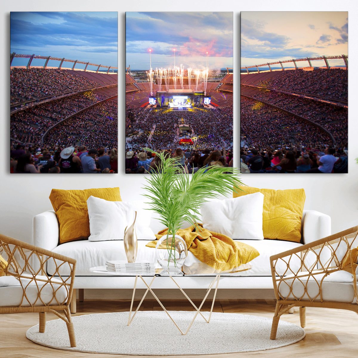 24689-MGV-CV-36X24 - Denver Broncos Football Team Print Canvas, Empower Field