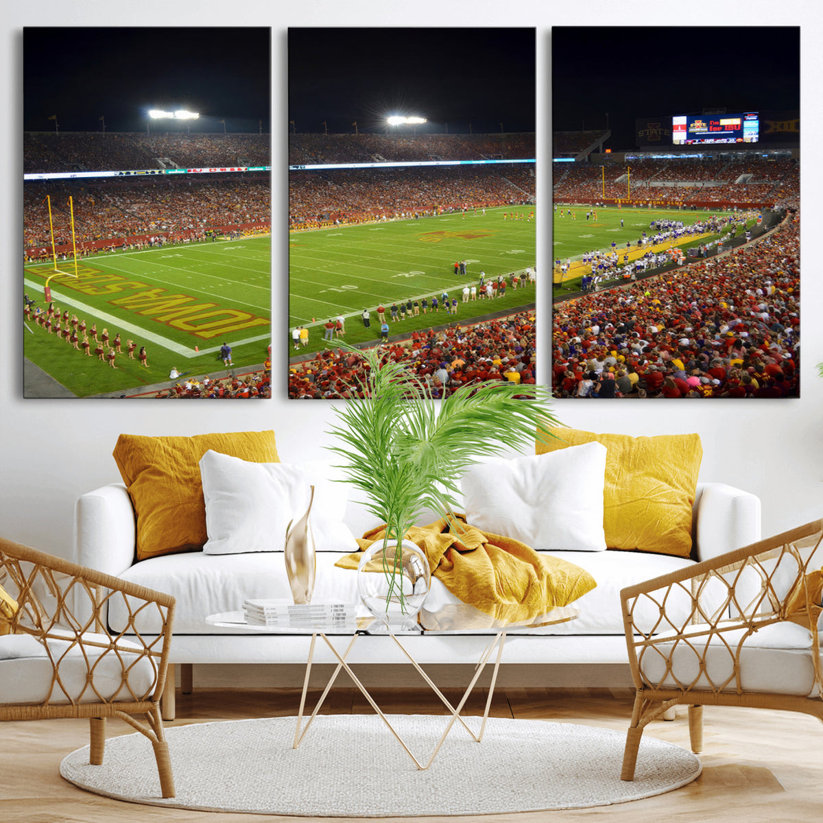 27211-MGV-CV-36X24 - Iowa State University Cyclones Football Team Print, Ames, Extra Large Game Room Wall Decor