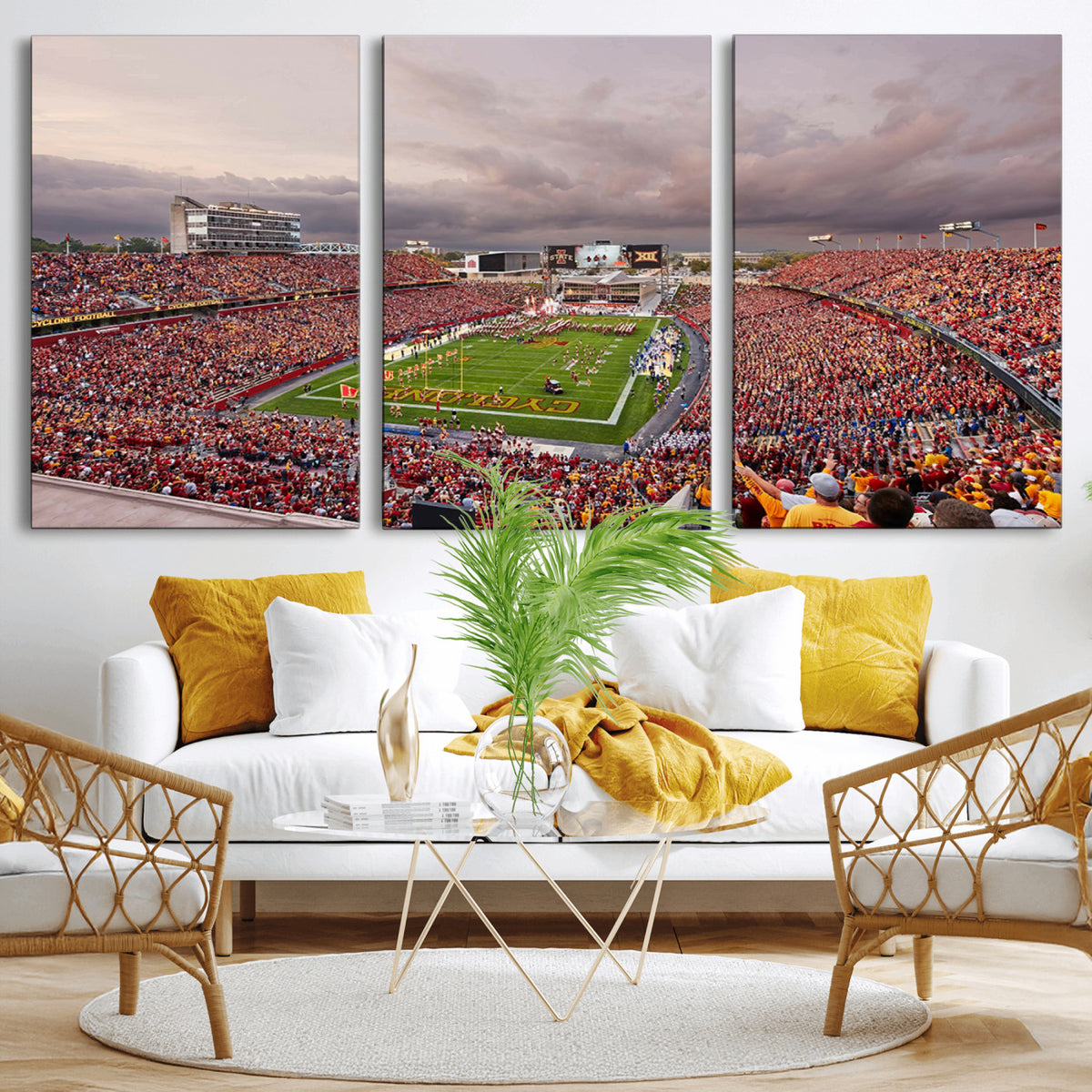 50373-MGV-CV-36X24 - Iowa State University Cyclones Football Team Print, Ames