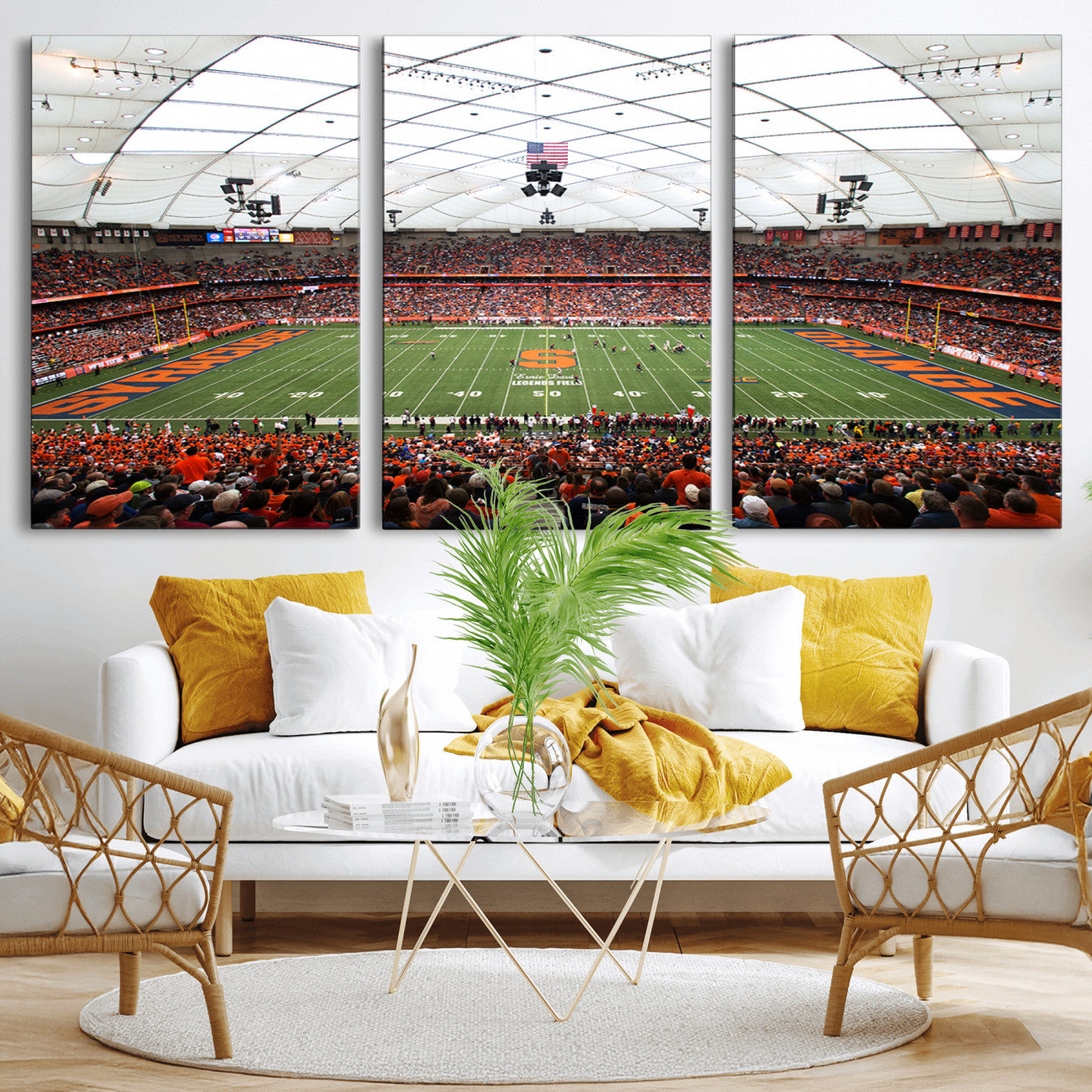 MGV-CV-60X30-3P - Syracuse University Orange Football Team Print - Syracuse JMA Wireless Dome Wall Art Canvas Print