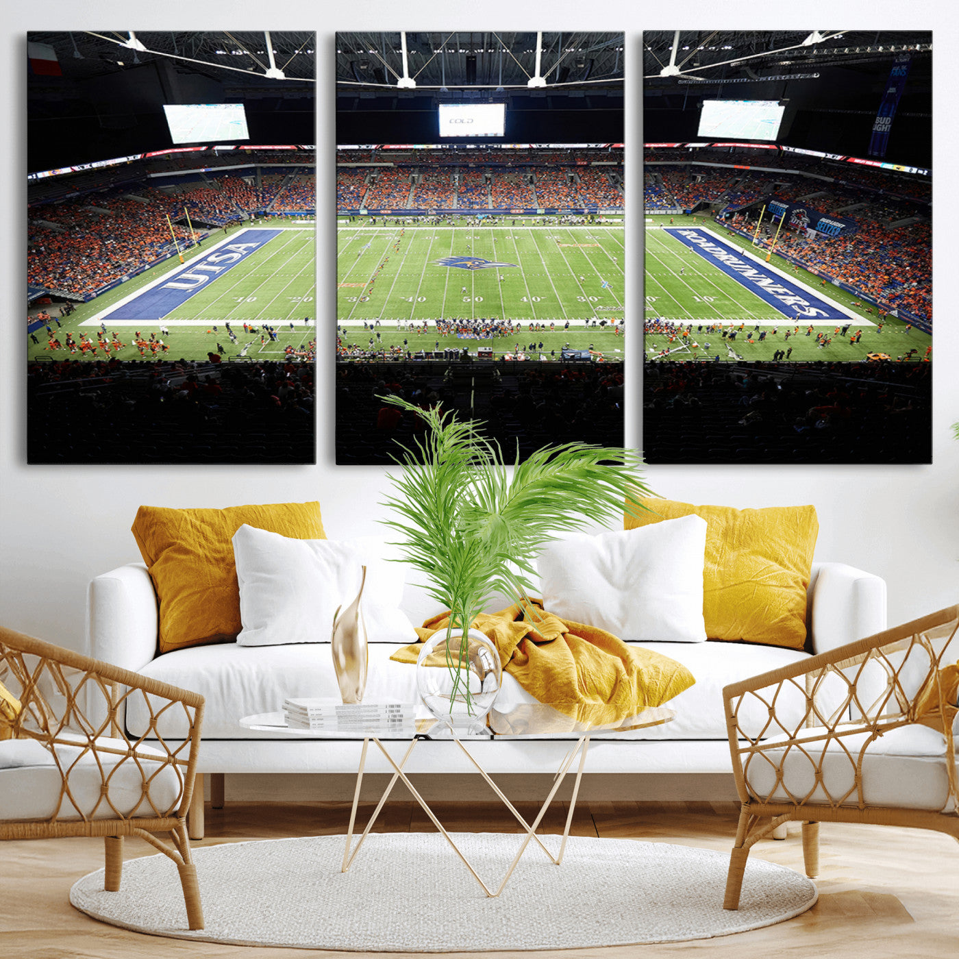 MGV-CV-60X30-3P - The University of Texas at San Antonio Roadrunners Football Team Print - San Antonio Alamodome Wall