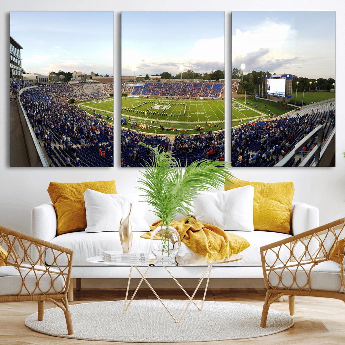 44850-MGV-CV-36X24 - The Duke University Blue Devils Football Team Print, Durham