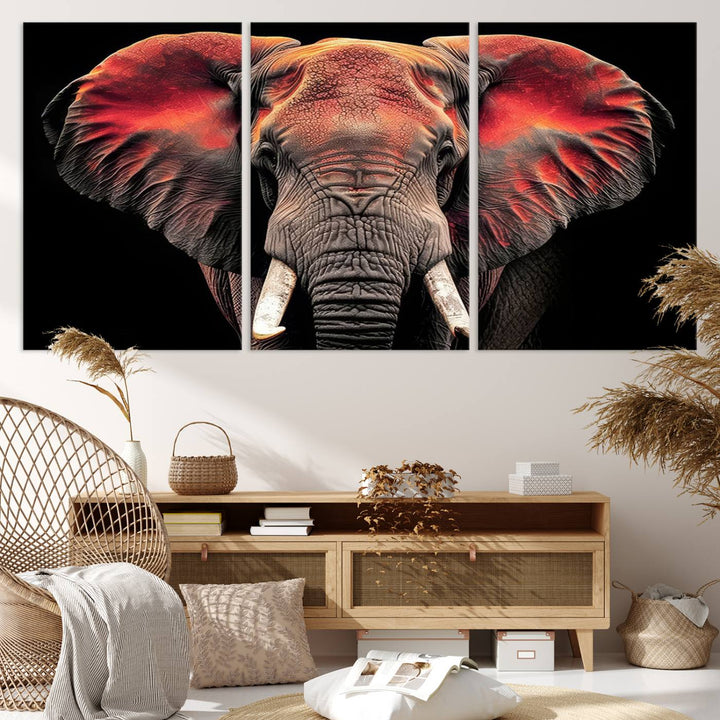 Elephant Wall Art Canvas Print, perfect for animal lovers.