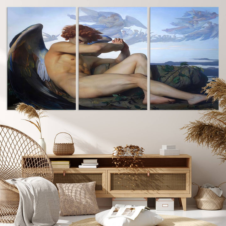 Fallen Angel Wall Art Canvas Print displayed above.