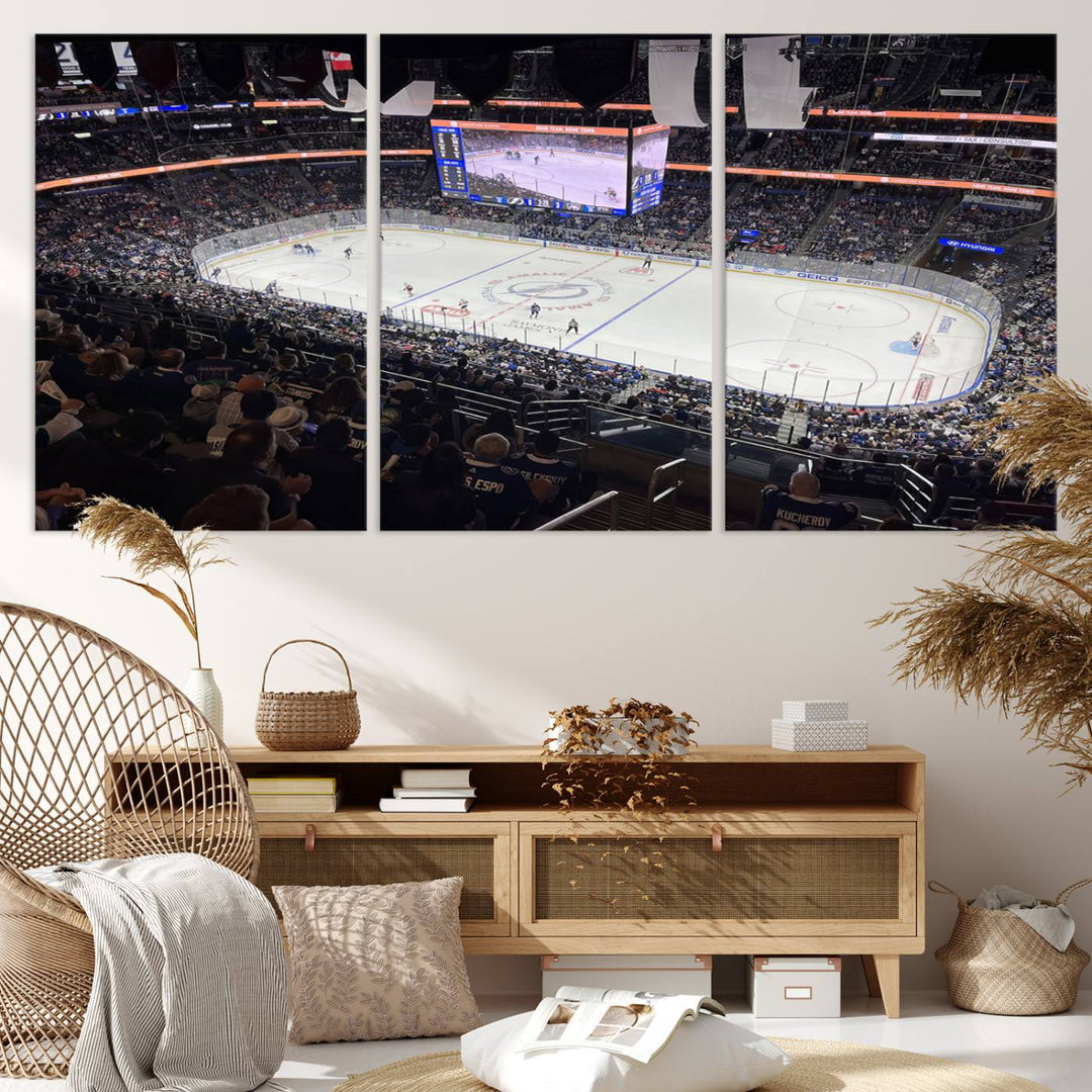 Amalie Arena Florida Wall Art Canvas Print - NHL Hockey Stadium Print