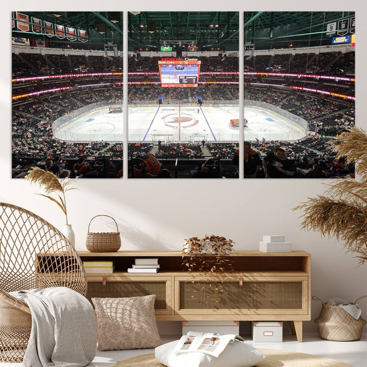 Honda Center California Anaheim Ducks Ice Hockey Stadium Wall Art Canvas Print