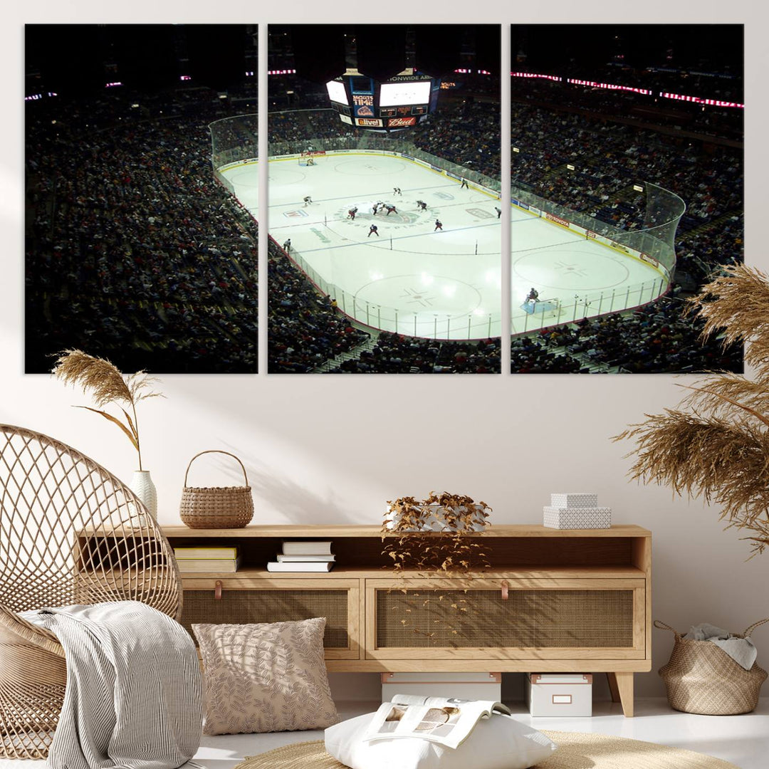 Nationwide Arena Ohio Columbus Blue Jackets Hockey Stadium Wall Art Canvas Print