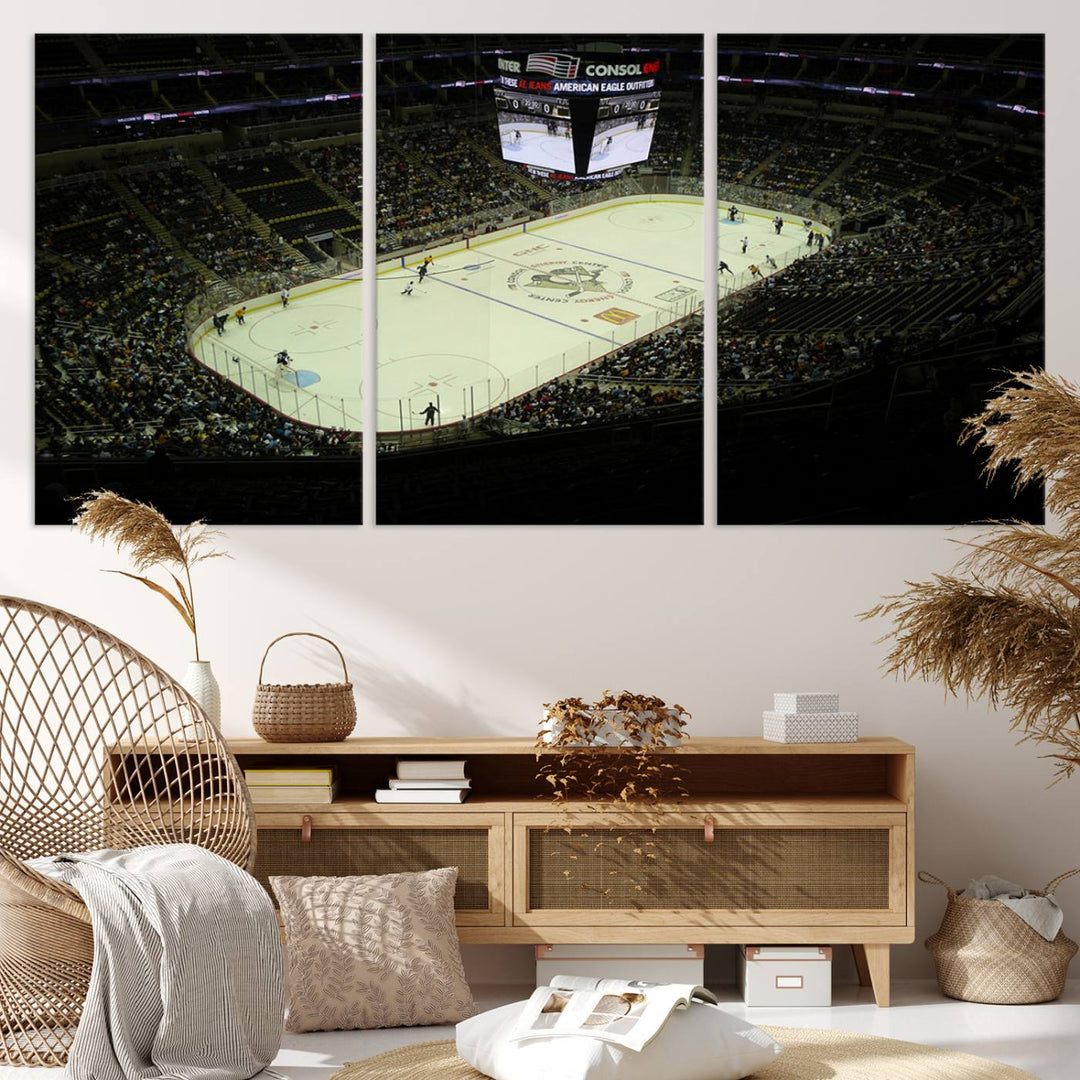 PPG Paints Arena Pennsylvania Pittsburgh Penguins Hockey Stadium Wall Art Canvas Print