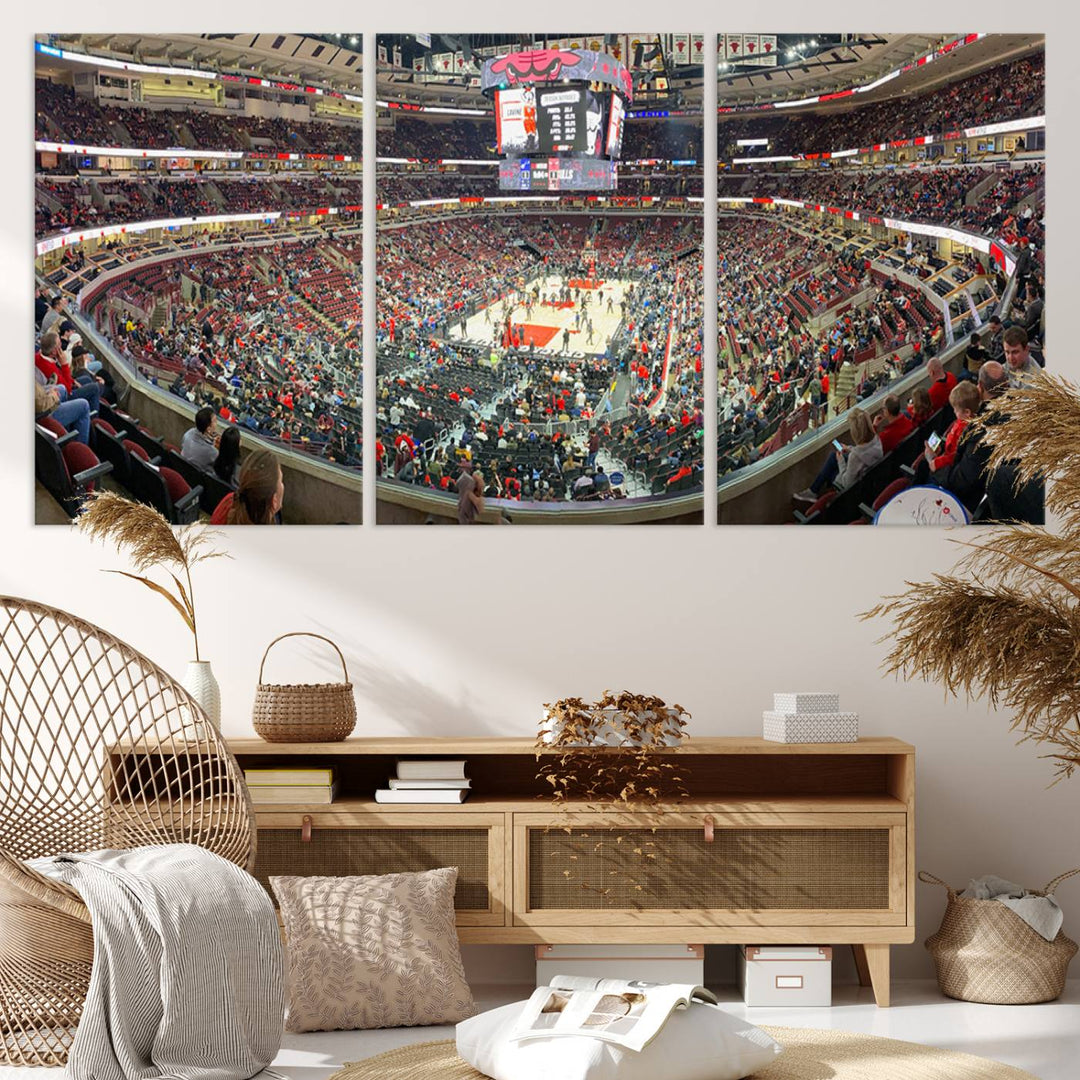 United Center Chicago Bulls Stadium Wall Art Canvas Print