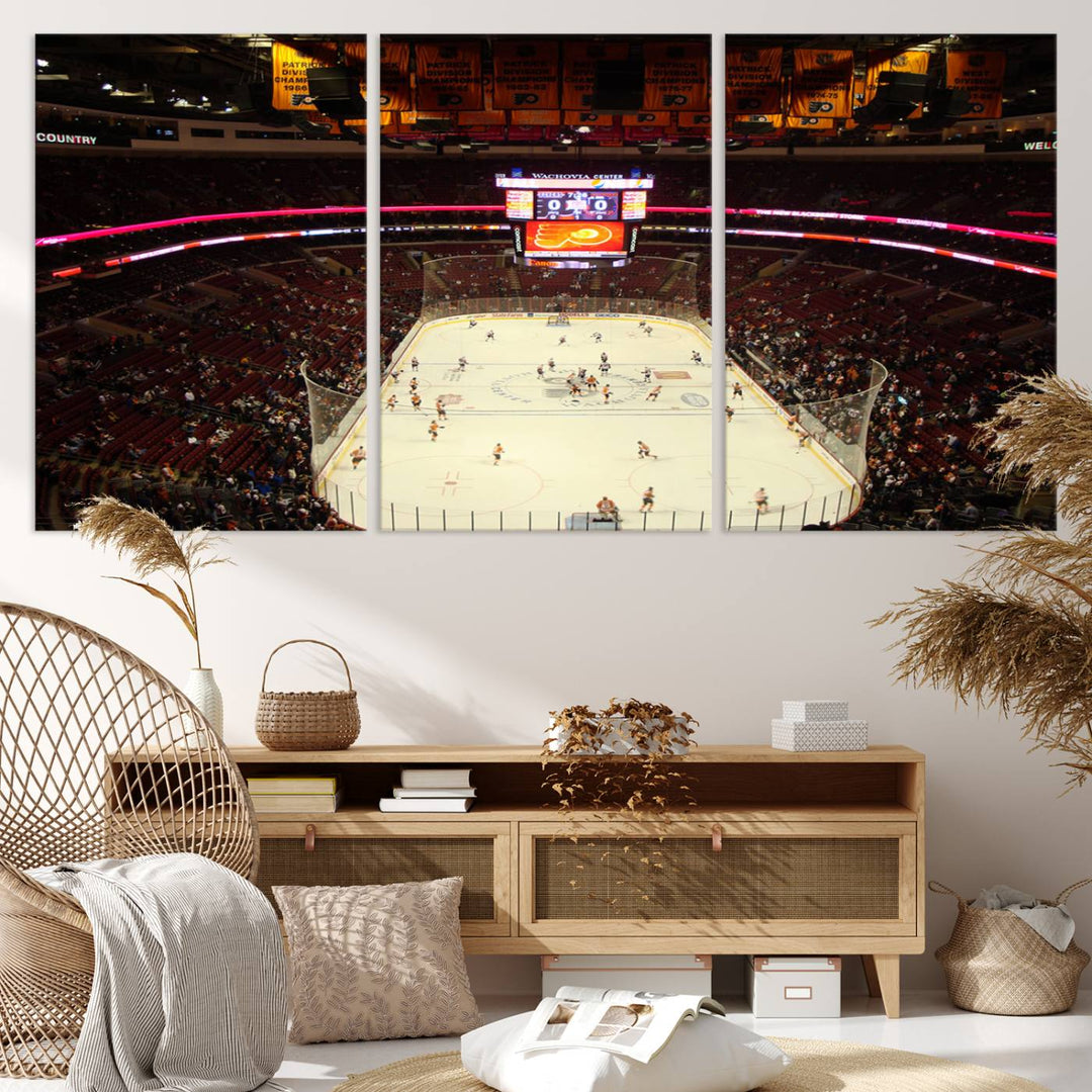 Wachovia Center Priort of Lyers Game Ice Hockey Stadium Wall Art Canvas Print