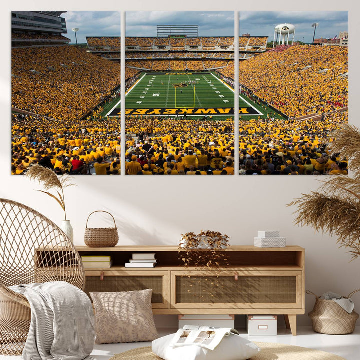 Kinnick Stadium - Iowa Hawkeyes Football Team Print - Iowa City Kinnick Stadium Wall Art Canvas Print