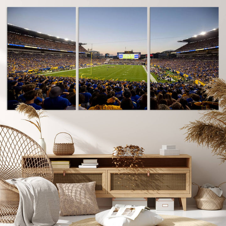 Pittsburgh Panthers Football Team Print - Pittsburgh Acrisure Stadium Wall Art Canvas Print