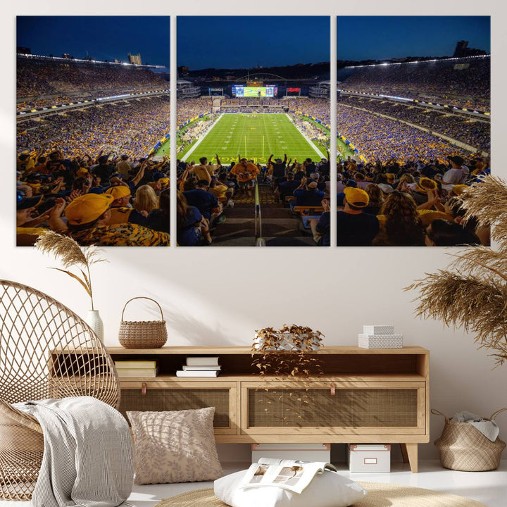 Pittsburgh Panthers Football Team Print - Pittsburgh Acrisure Stadium Wall Art Canvas Print