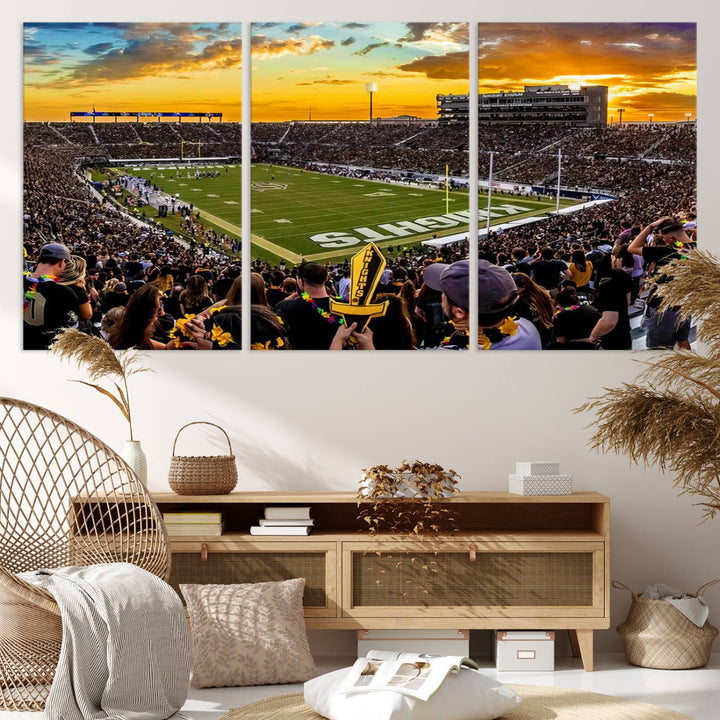 UCF Knights Football Team Print - Orlando FBC Mortgage Stadium Wall Art Canvas Print