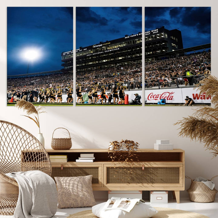 UCF Knights Football Team Print - Orlando FBC Mortgage Stadium Wall Art Canvas Print