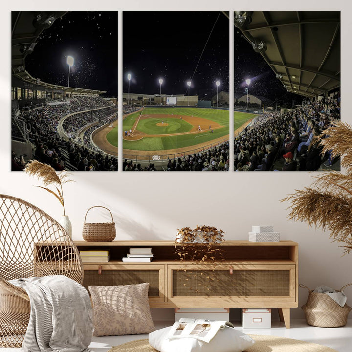 Olsen Field at Blue Bell Park - Texas A&M Aggies Baseball Stadium Wall Art Canvas Print