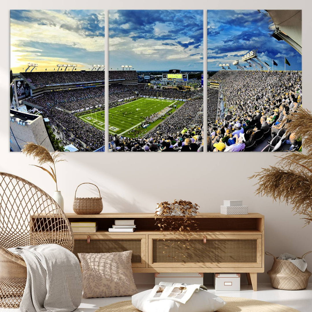 USF Bulls Football Team Print - Tampa Raymond James Stadium Wall Art Canvas Print