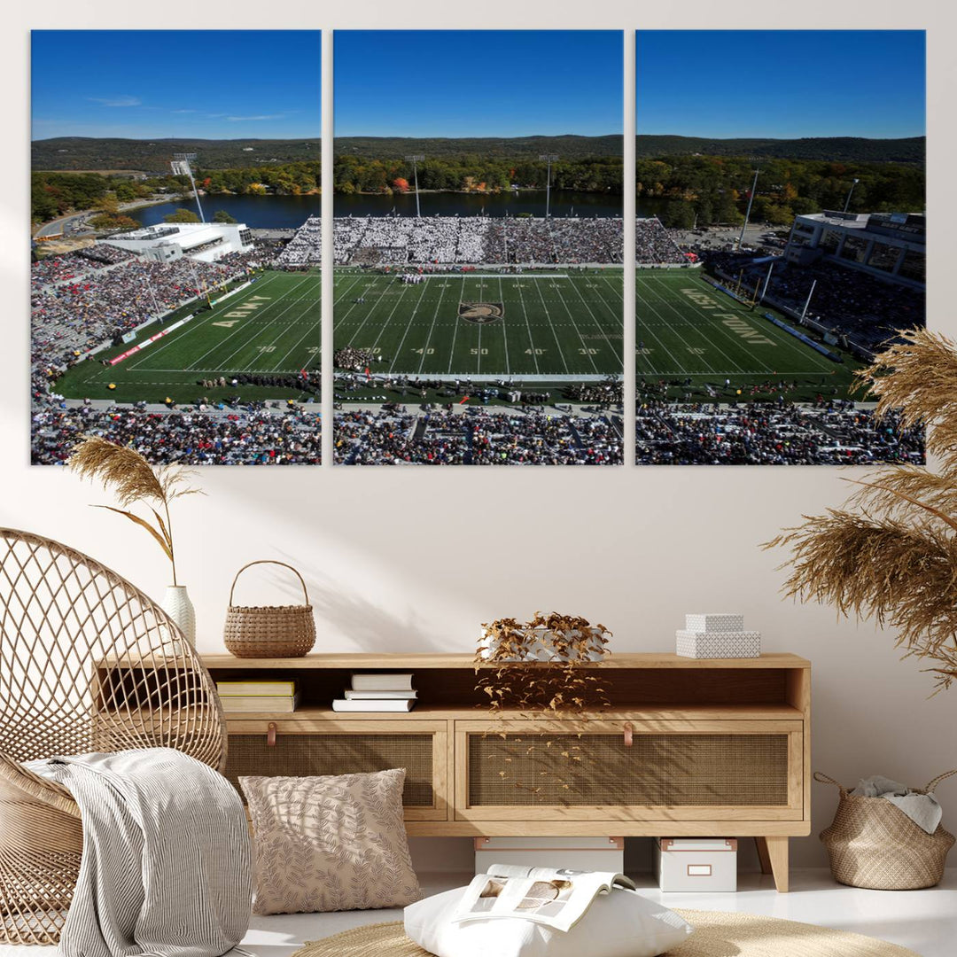 Army Black Knights Football Team Print - West Point Michie Stadium Wall Art Canvas Print