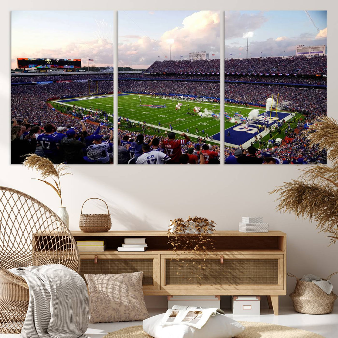 Buffalo Bills Football Team Print - Buffalo Highmark Stadium Wall Art Canvas Print