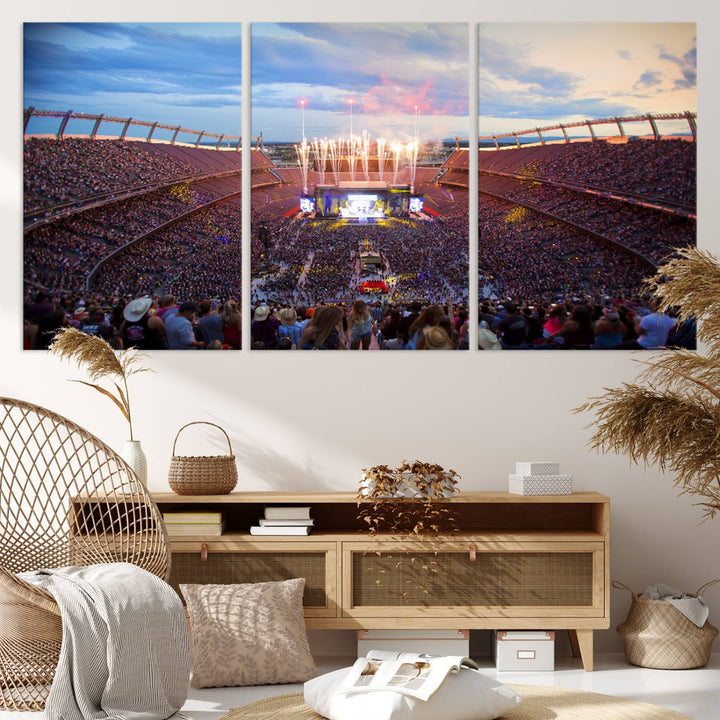 Denver Broncos Football Team Print - Empower Field at Mile High Stadium Wall Art Canvas Print