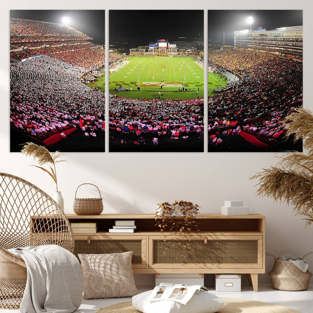 University of Maryland Terrapins Football Team Print - College Park SECU Stadium Wall Art Canvas Print