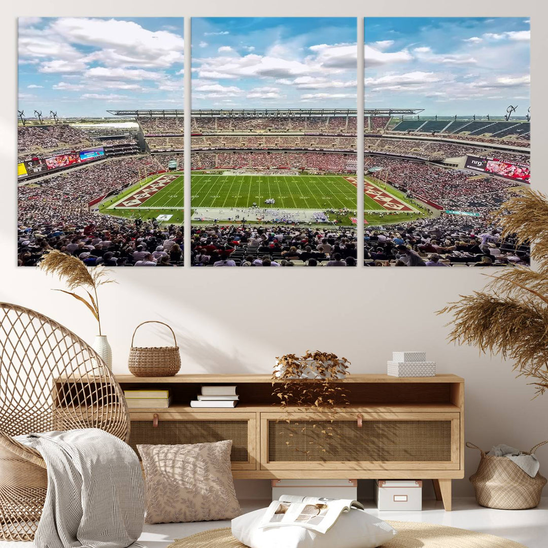 The Temple University Owls Athletics Team Print - Philadelphia Lincoln Financial Field Stadium Wall Art Canvas Print