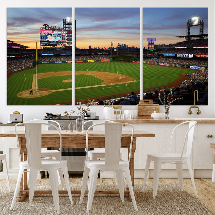 Philadelphia Phillies Baseball Team Print - Philadelphia Citizens Bank Park Stadium Wall Art Canvas Print