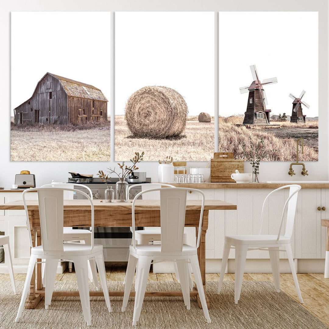 Farm Prints Set, Set of 3 Farmhouse Wall Art, Country House Decor, Barn Print, Wheat Print, Farmhouse Wall Art, Gallery Wall Art, Farm Print