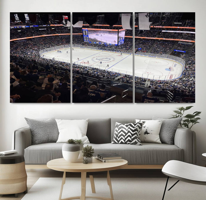 Amalie Arena Florida Wall Art Canvas Print - NHL Hockey Stadium Print