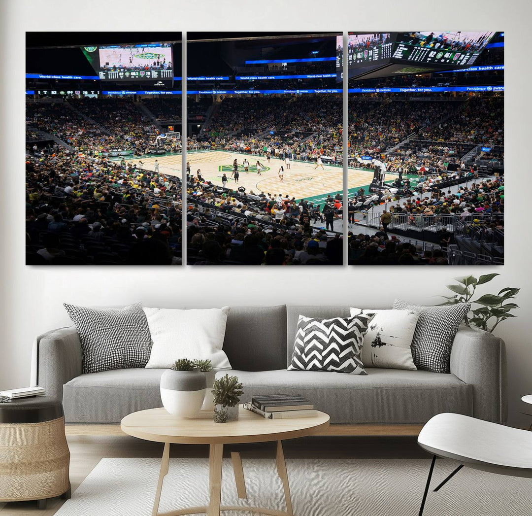 Climate Pledge Arena | Washington Seattle Kraken Hockey Stadium Wall Art | Canvas Print | Ready to Hang