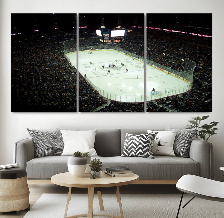 Nationwide Arena Ohio Columbus Blue Jackets Hockey Stadium Wall Art Canvas Print