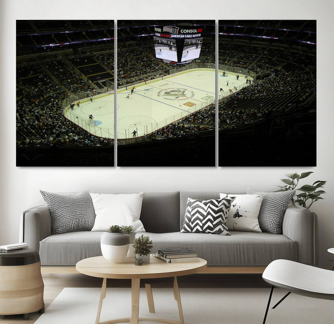 PPG Paints Arena Pennsylvania Pittsburgh Penguins Hockey Stadium Wall Art Canvas Print