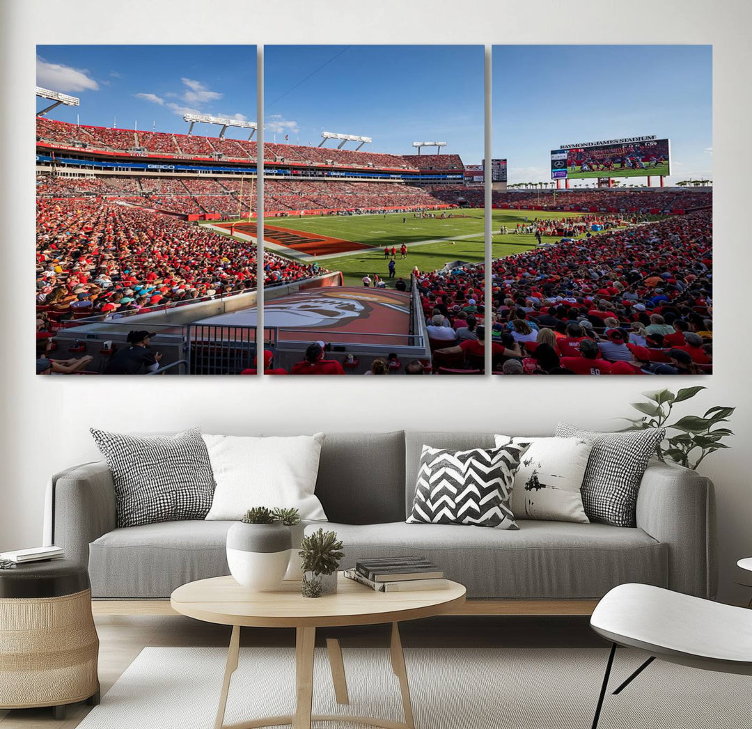 Tampa Stadium Wall Art Canvas Print.