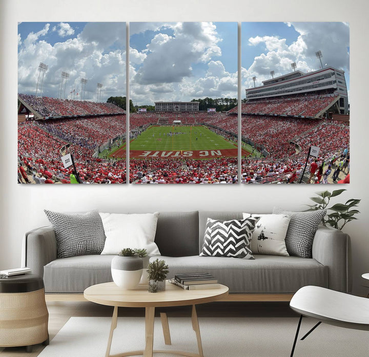 Canvas print of Carter-Finley Stadium, showcasing the NC State Wolfpack.