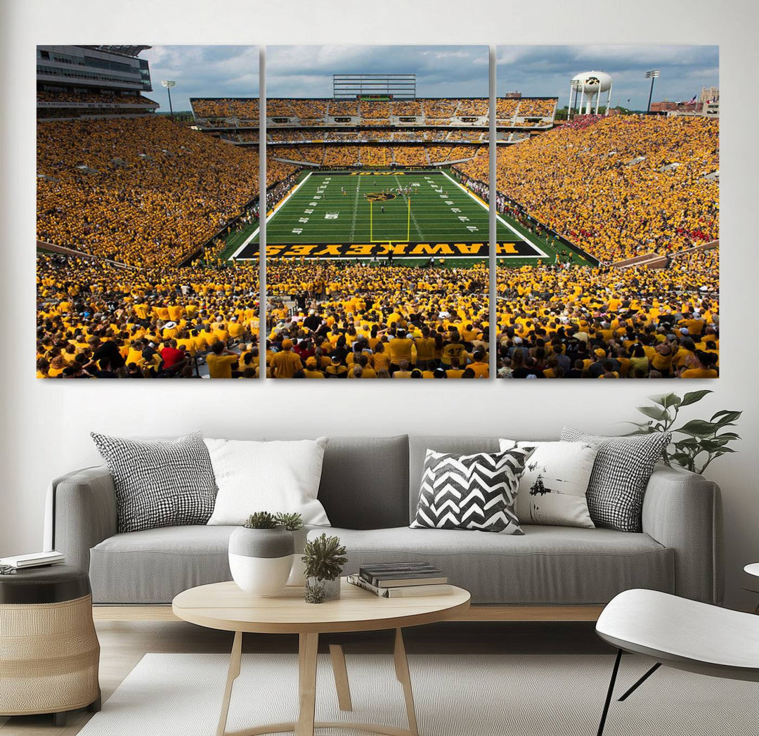 Kinnick Stadium - Iowa Hawkeyes Football Team Print - Iowa City Kinnick Stadium Wall Art Canvas Print