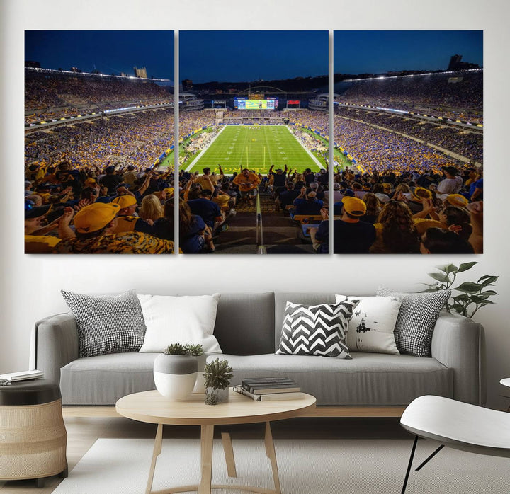 Pittsburgh Panthers Football Team Print - Pittsburgh Acrisure Stadium Wall Art Canvas Print